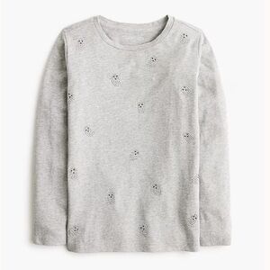 J crew Girls' long-sleeve ghosts embellished graphic tee
